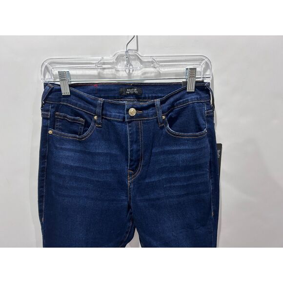 True Religion High Rise Jeans Reagan Dark Denim Flare Leg NWT Size 27 Stretch - Picture 5 of 7